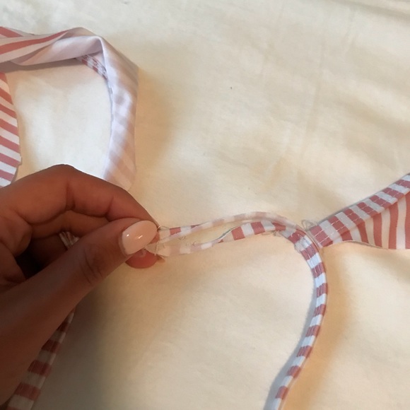 Pink and White Wrap Bikini - Picture 5 of 6